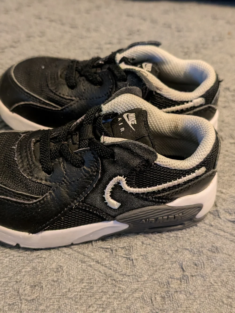 Nike Kids Black and White Air Max Sneakers